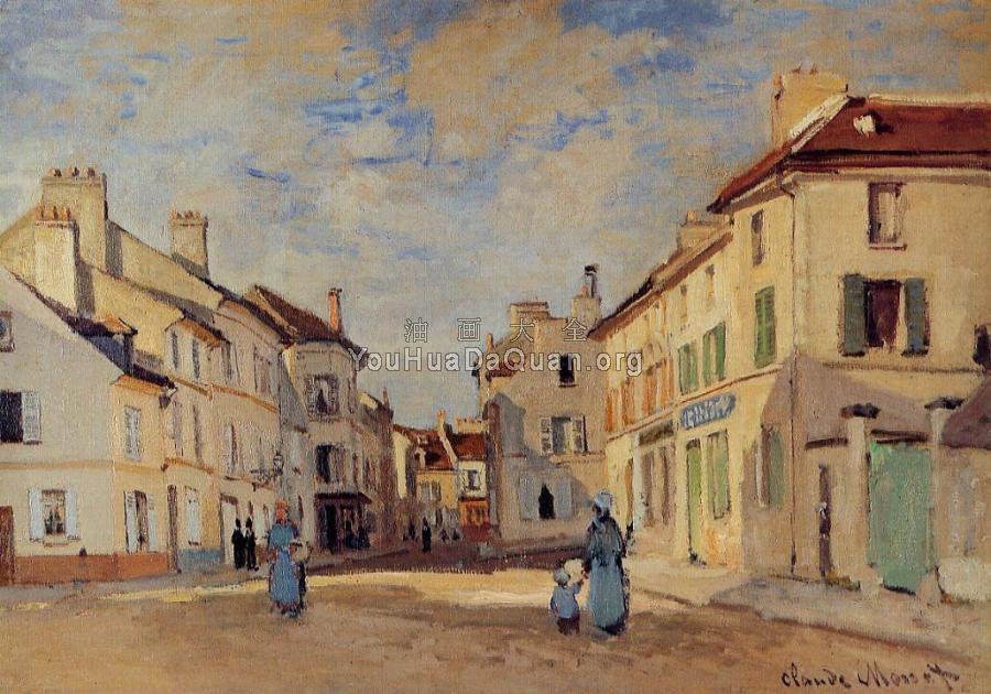 The Old Rue de la Chaussee, Argenteuil - 克劳德·莫奈